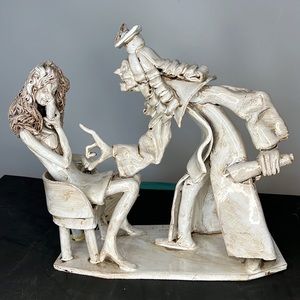 Authentic Signed Dino Bencini “962 CROSS EXAMINATION” Ceramic Figurine